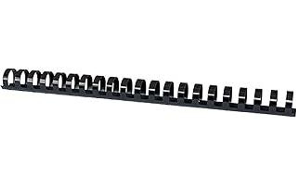 Unbekannt PRODUCTS 20242215-05 Plastikbinderücken 50 Stück DIN A4 22mm (210 Seiten) Binderücken Bindungskämme Plastikbindung Kunststoff Farbe: ...