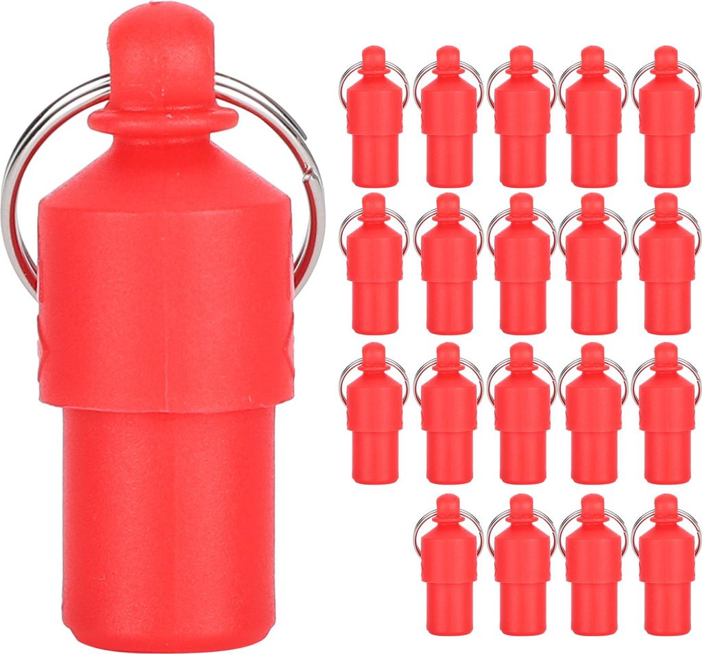 20pcs Antilost Pet Tag Dog Cat Id Name Adressetikett Aufbewahrungsbezirks -Fassrohrkragen Anhänger (rot)