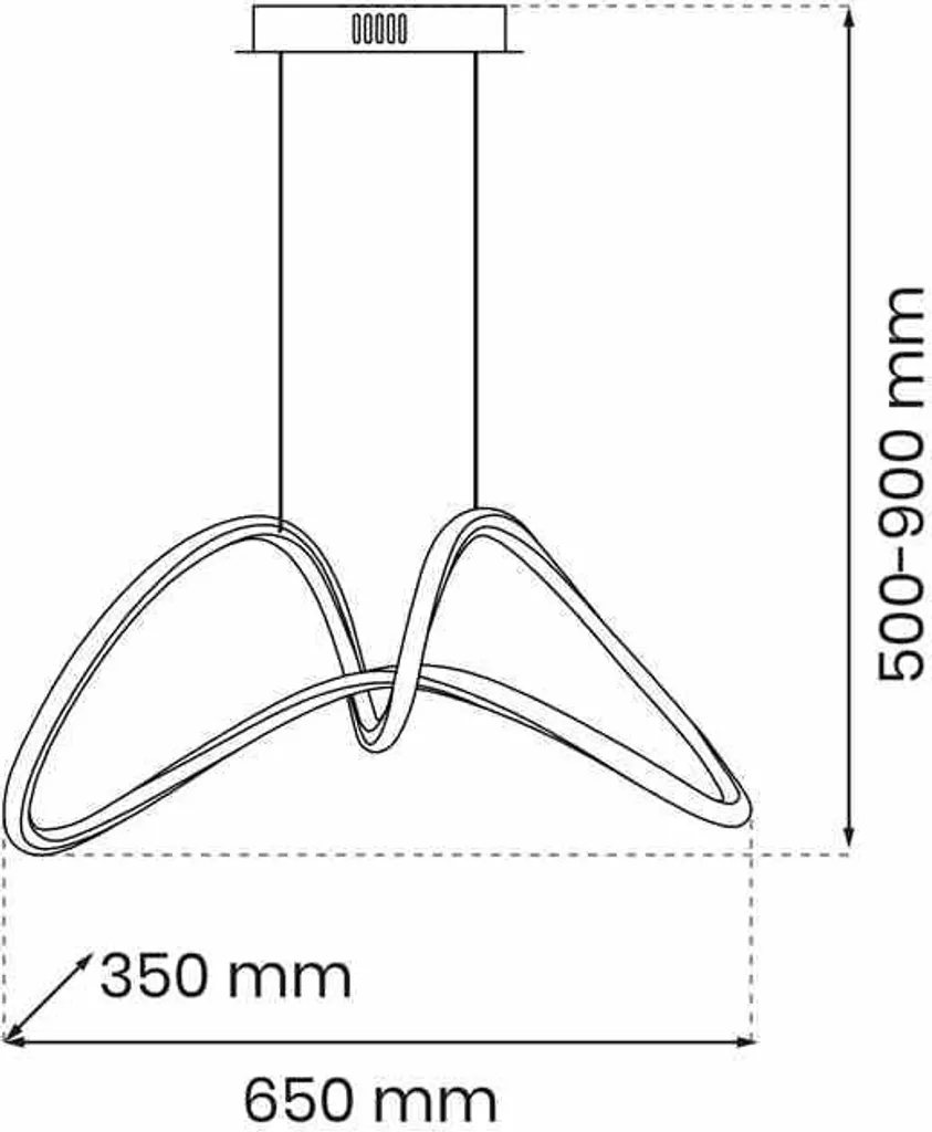 Éclairage Table à Manger Lustre LED TESORO Blanc et Or 90x30 cm - 6