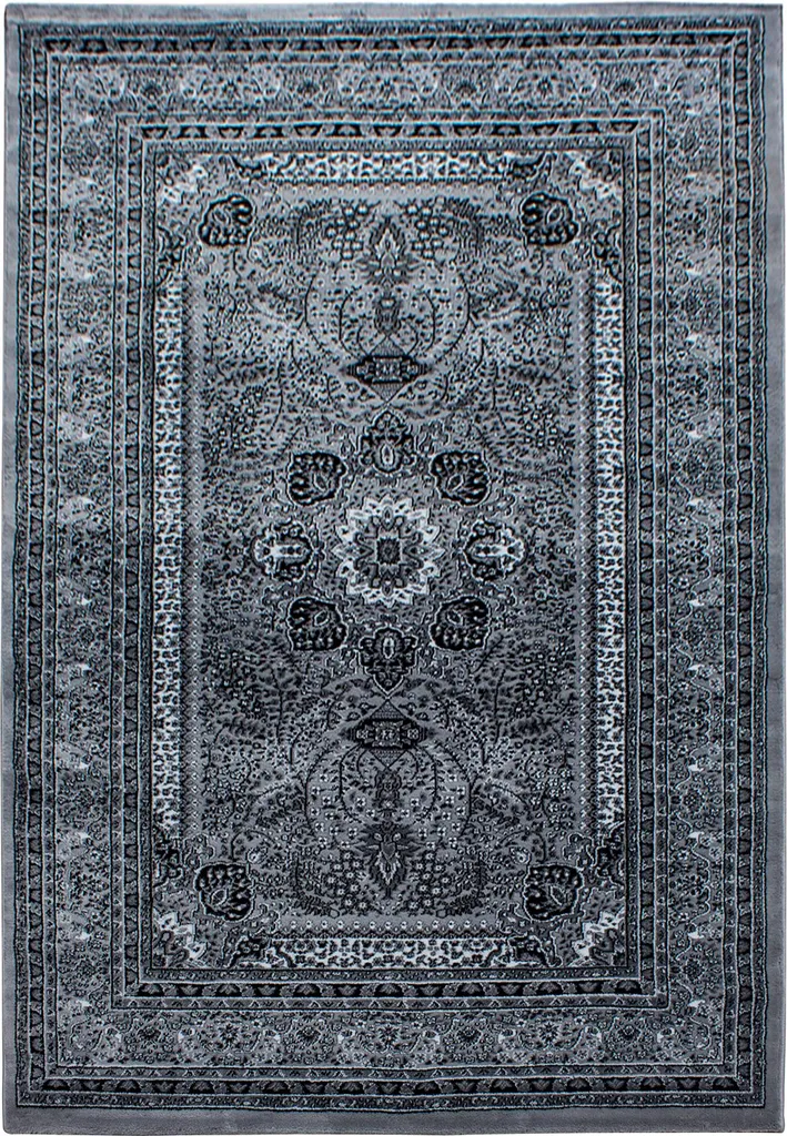 Tapis pour Chambre ou Couloir Gris 80x150 cm, Style Classique Teppium