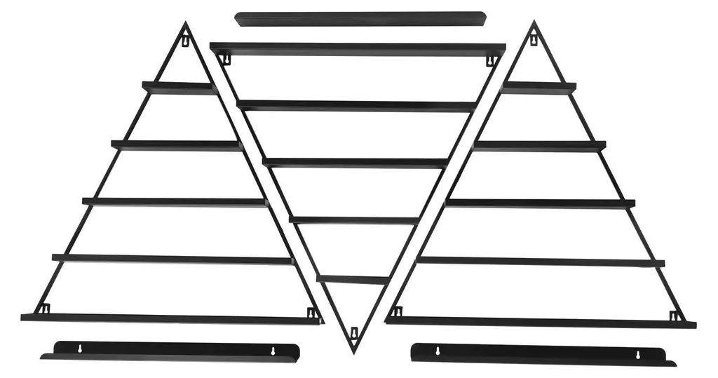 Support mural vernis à ongles noir pour ranger et trier - Pack de 6