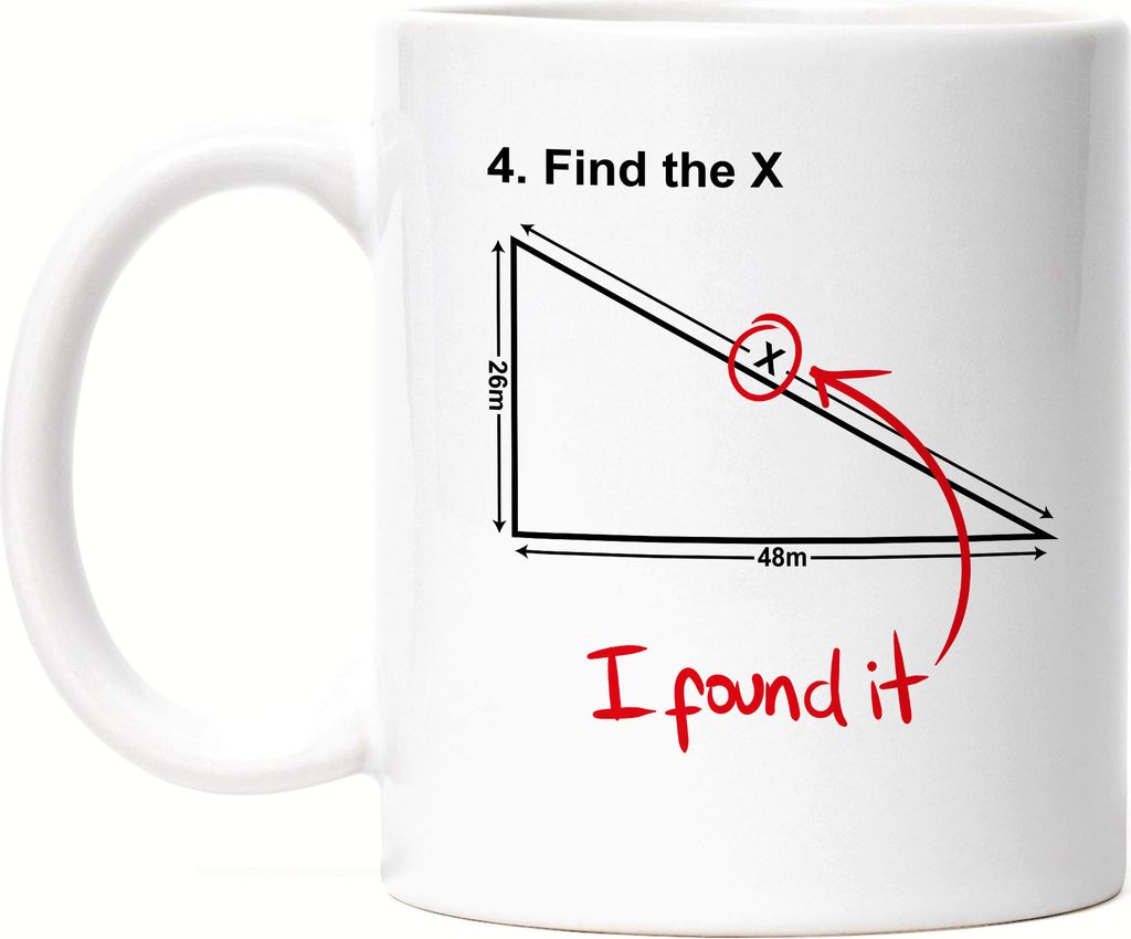 Mathe-Aufgabe Tasse Lustige Klausur Aufgabe Finde Das X Dreieck Klassenarbeit