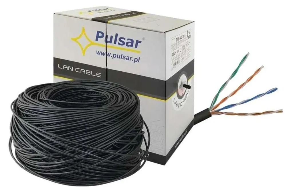 Câble réseau Pulsar 24 AWG U/UTP Cat5e argent NTC301 connectivité stable