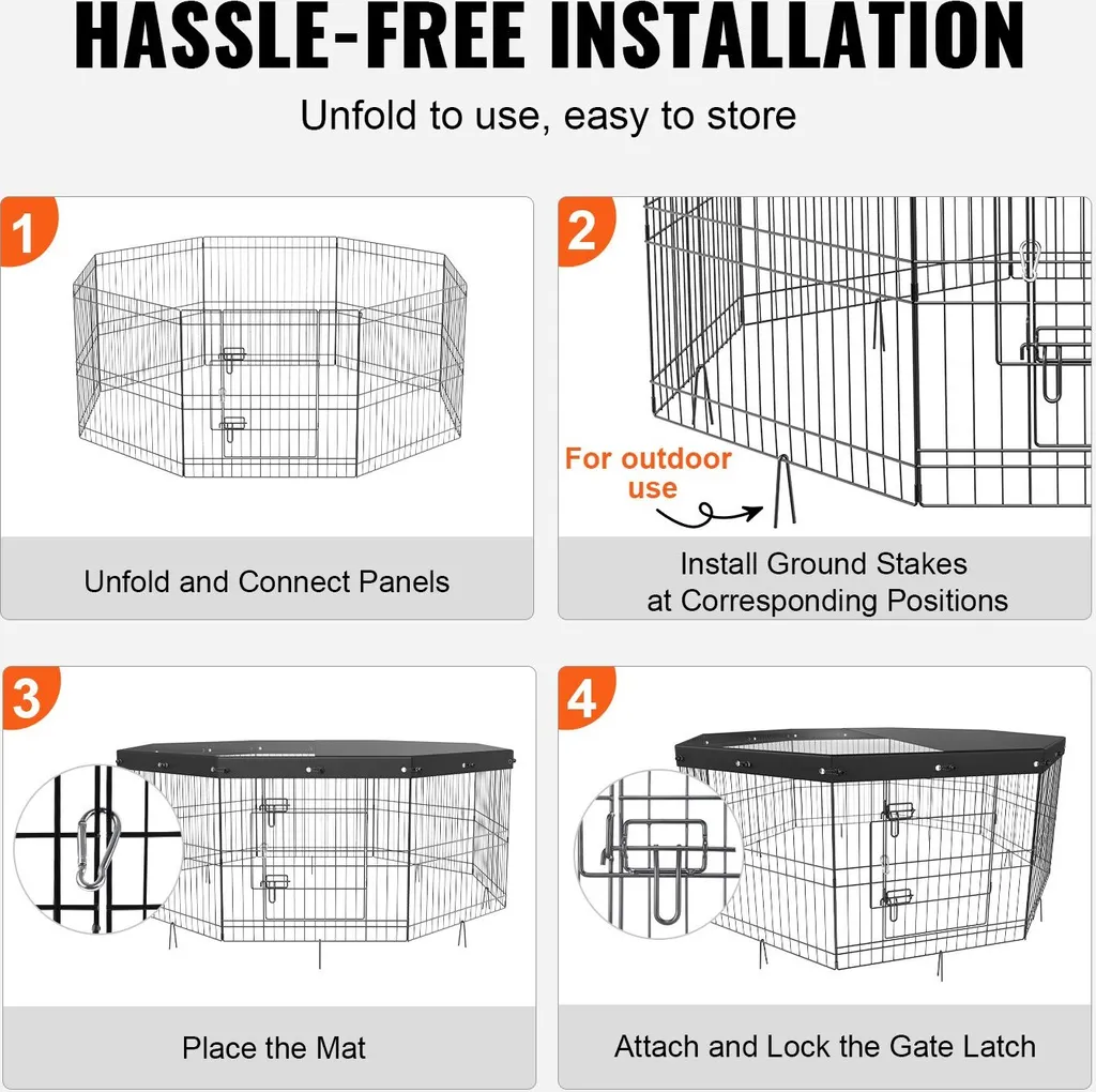 Parc pour chiots pliable idéal pour éducation et jeux extérieurs
