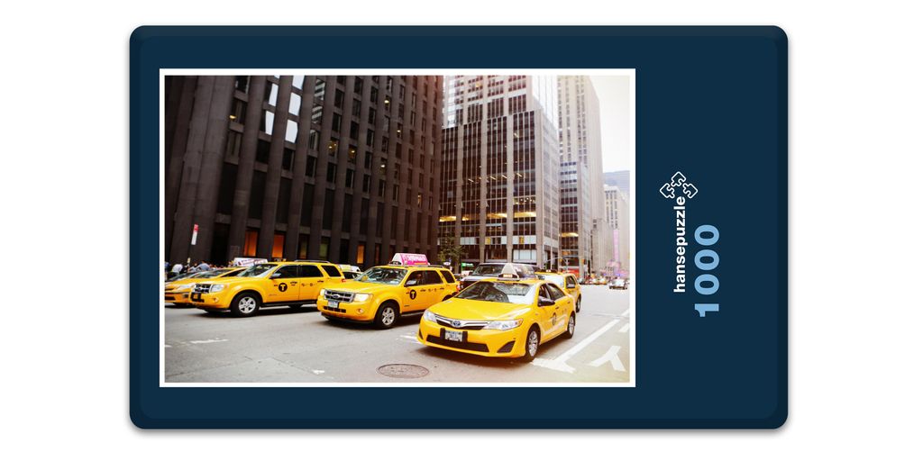 hansepuzzle 12472 - NYC Taxi Puzzle, 1000 Teile, Fortbewegung, 60,0 x 46,0cm mit hochwertiger Aufbewahrung, Kartonbox & Beutel