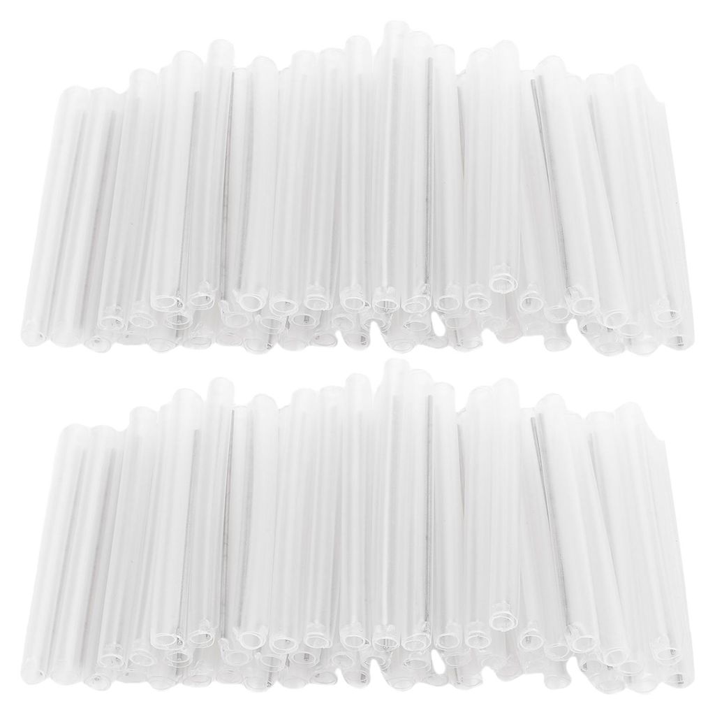 200 Stück transparente Schrumpfschläuche Pigtail Fiber Optic Fusion Splice Sleeve mit einzelner Stahlnadel 60 x 5 x 3,8 mm