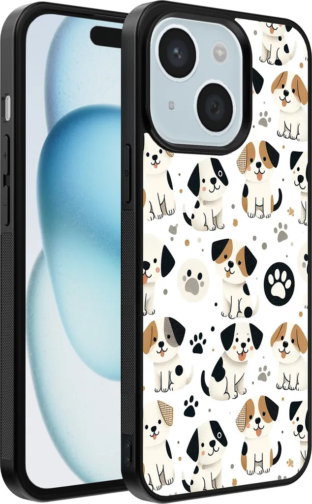 Custodia Portafoglio Con Cane - In PU Pelle Per Archos Access 50 Color 3G - Cover Protettiva Con Porta Carte - 3