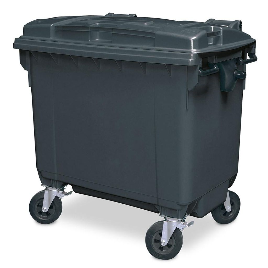 Müllcontainer/MGB 660 Liter, grau, EN 840-6, BxTxH 1360 x 765 x 1235 mm