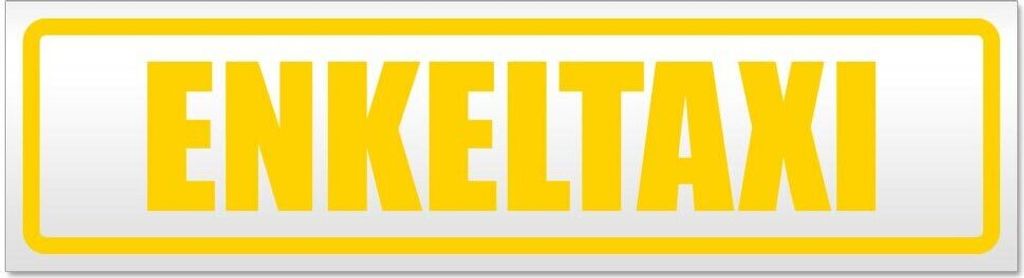 Kiwistar Enekltaxi Magnetschild Schild magnetisch - 60cm Gelb - Magnetfolie für Auto PKW Kfz