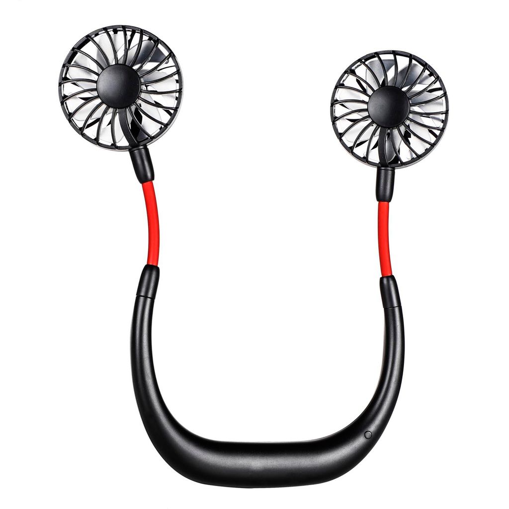 Mini Akku Nackenventilator 2 Rotoren 3 Geschwindigkeiten Produktbild 