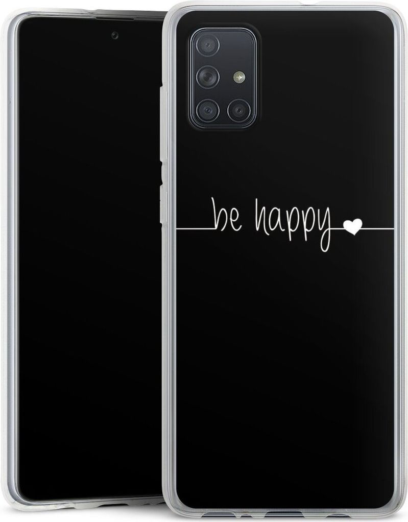 DeinDesign Handyhülle für Samsung Galaxy A71 Silikon Hülle Case Smartphone Schutzhülle Glück Sprüche Statement