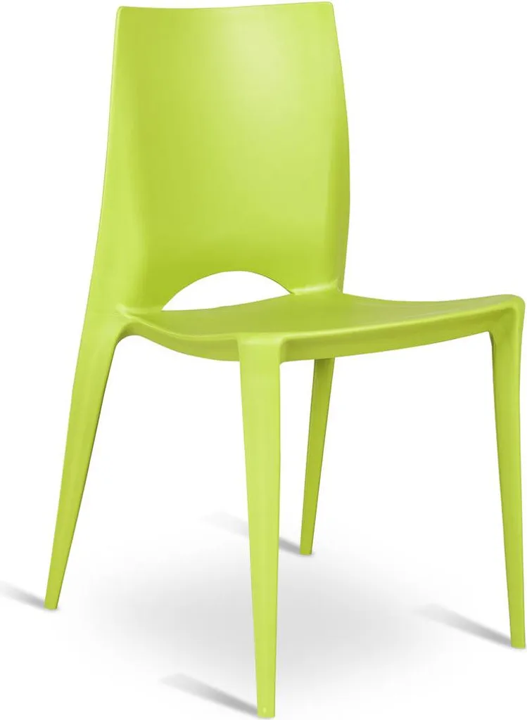 Chaise Denise STS : lot de 4 chaises empilables et légères en plastique