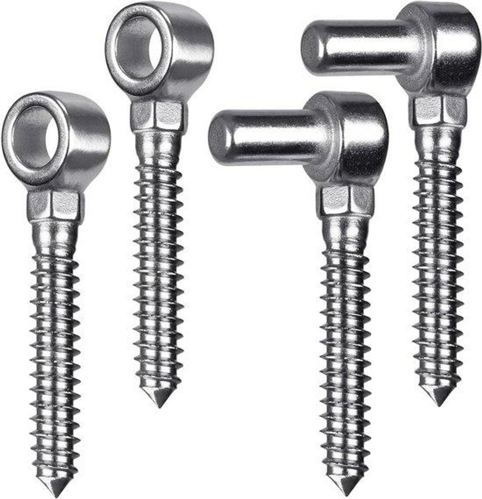 Hausdurchgangscharniere - Scharnier Set - Türen Befestigen - Edelstahl 304 - 16mm Durchmesser - Silber