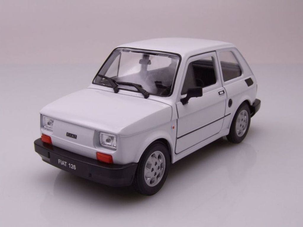 Welly 24066W Fiat 126 1977 weiß 1:24 Produktbild 