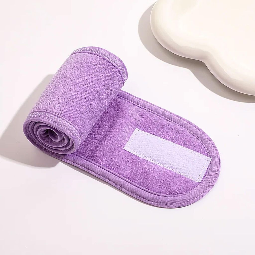 Haarband aus flauschiger Mikrofaser für Spa-Momente – Violett