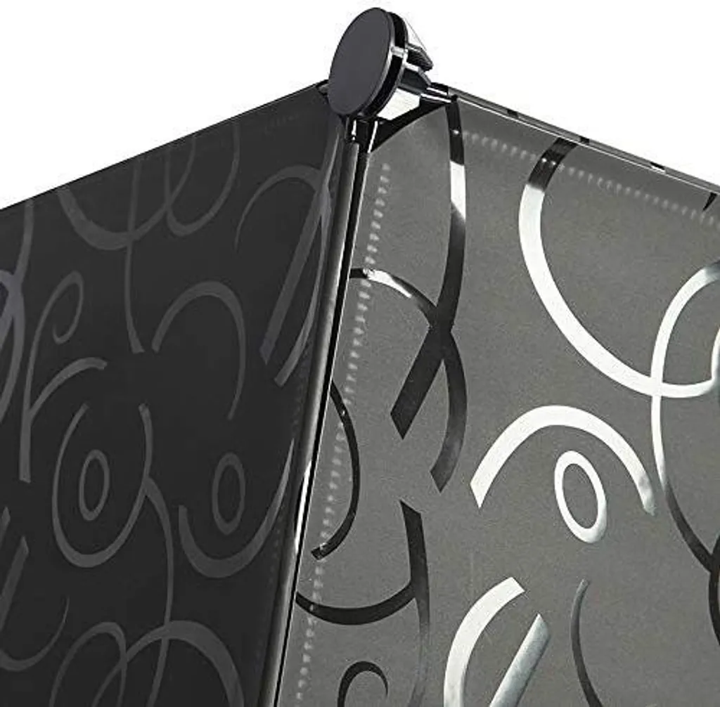 Clanmacy 20 cubi armadio fai da te sistema di scaffalatura armadio guardaroba armadi aperti in plastica con ante armadio nero 180 * 142 * 37CM - 6
