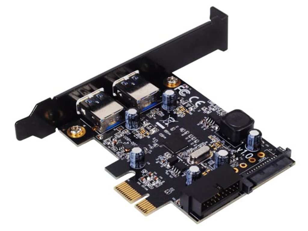 Silverstone EC04-E, PCIe, USB 3.2 Gen 1 (3.1 Gen 1), Schwarz, 5 Gbit/s, Windows 7 Home Basic, Windows 7 Home Basic x64, Windows 7 Home Premium, Win...