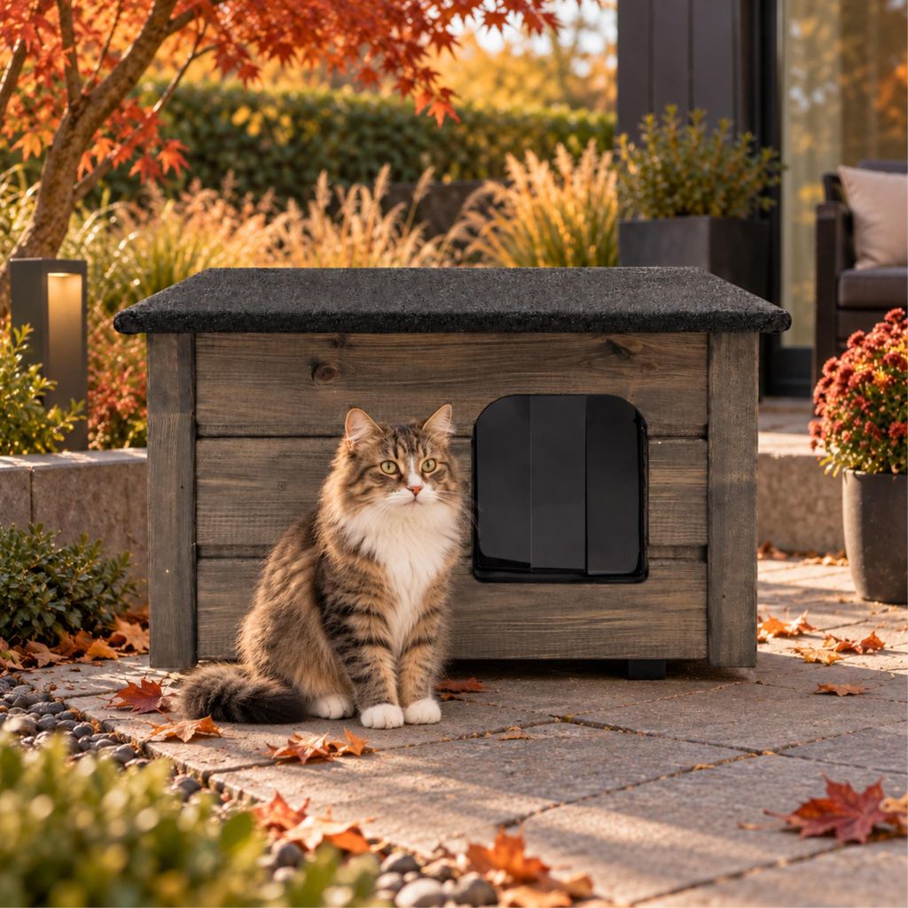 Katzenhaus XL Katzenhütte Katzenhöhle Outdoor draußen Produktbild 