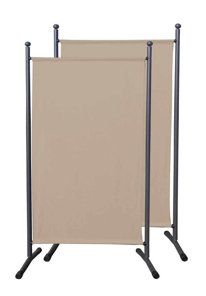 2 Stück Paravent 180 x 78 cm Beige - Raumteiler Stellwand Blickdicht Innen & Außen - Garten & Balkon Sichtschutz Trennwand