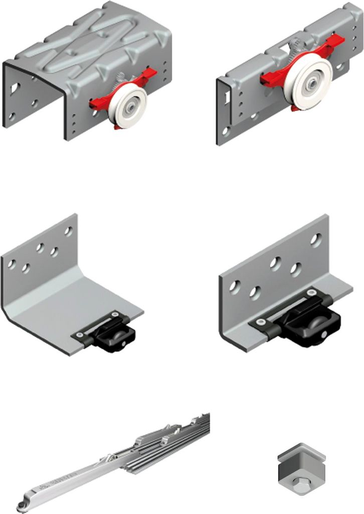 CINETTO PS48 Beschlagset mit 30 kg Dämpfung, HS28 mm, 2 flügelig