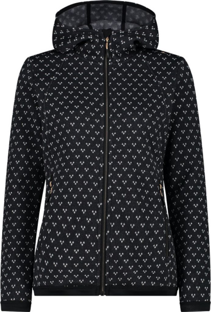 Cmp Woman Jacket Fix Hood Antracite-Bianco 36