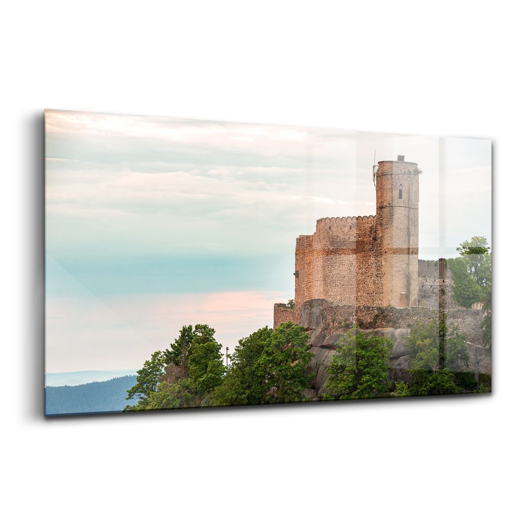Glasmalerei - dekorative Malerei - moderne Malerei - 100x50 - Jelenia Góra Chojnik Castle