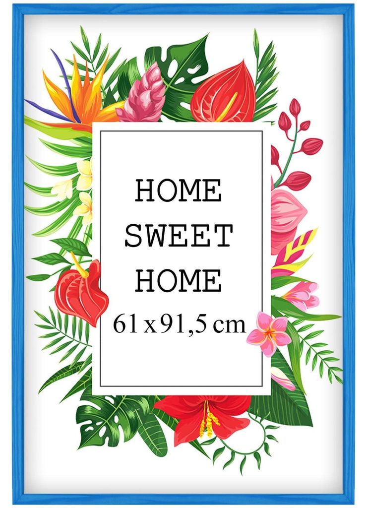 MG Design Blau Bilderrahmen 61 x 91,5 cm - Aus echtem Holz Produktbild 