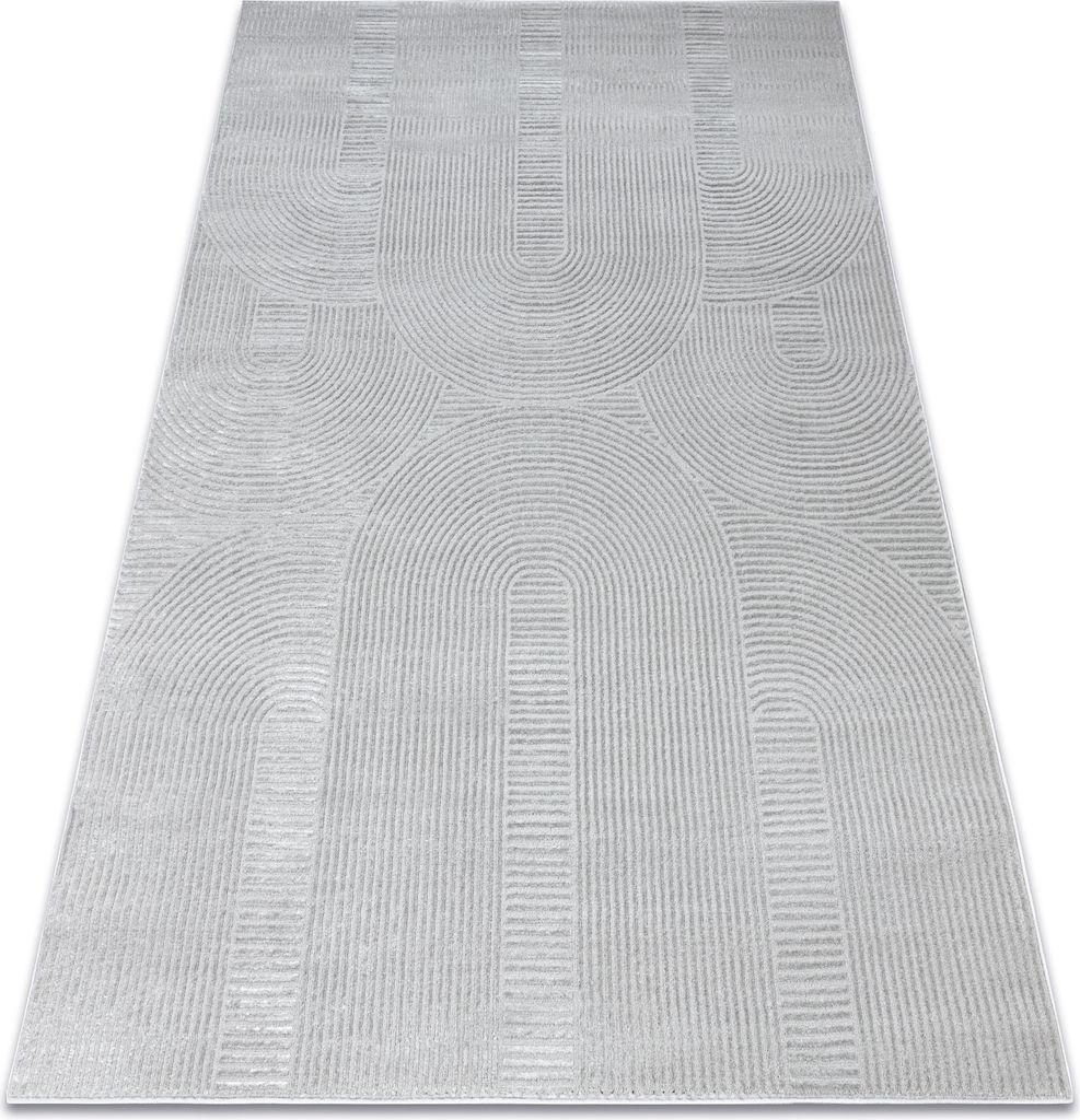 Teppich BALANCE 9086 grau - Geometrisch, strukturell, glamour Grau 80x150 cm