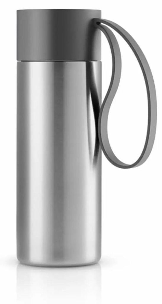 Eva Solo Isolierbecher To Go Cup, Edelstahl, Kunststoff, Silikon, Grey, 350 ml, 567002