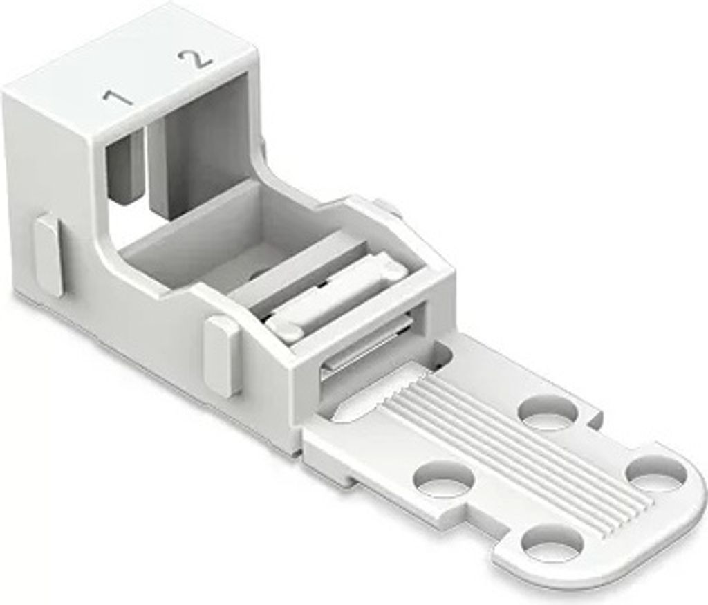WAGO Befestigungsadapter;für 2-Leiter-Klemmen;Serie 221 - 4 mm²;weiß 221-502