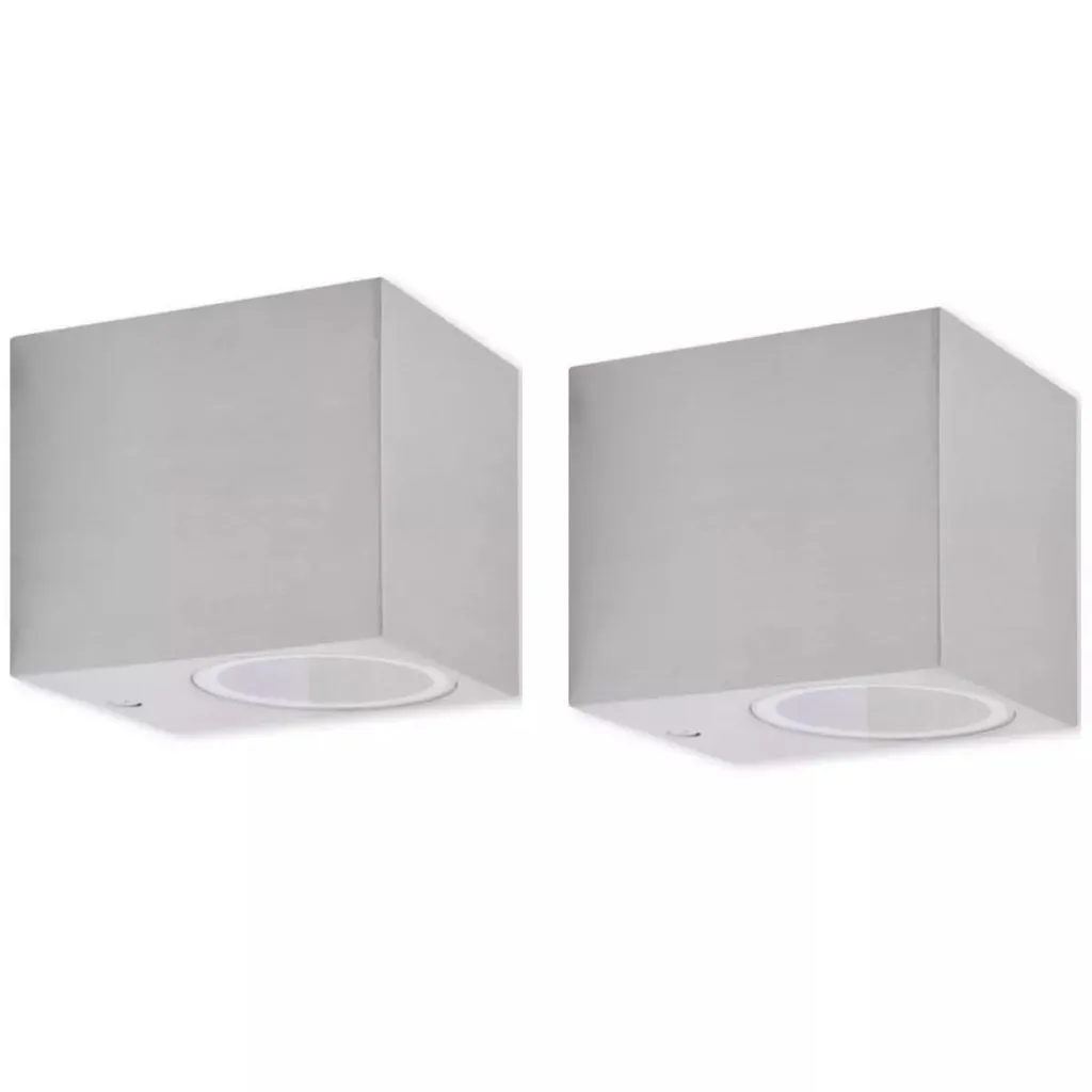 Set 2 Applique vidaXL Cube Esterni - Illuminazione Moderna Minimalista