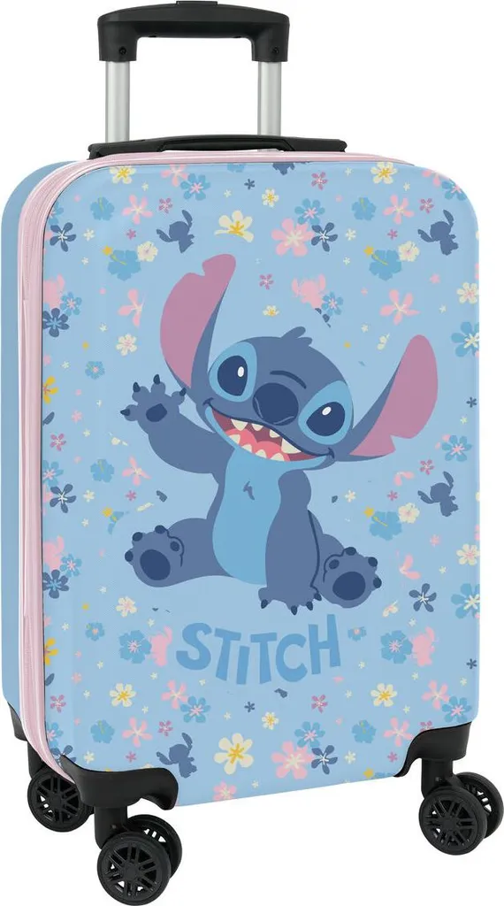 Sac à dos à roulettes Safta Stitch Happy Bleu 20'' pour l'école primaire