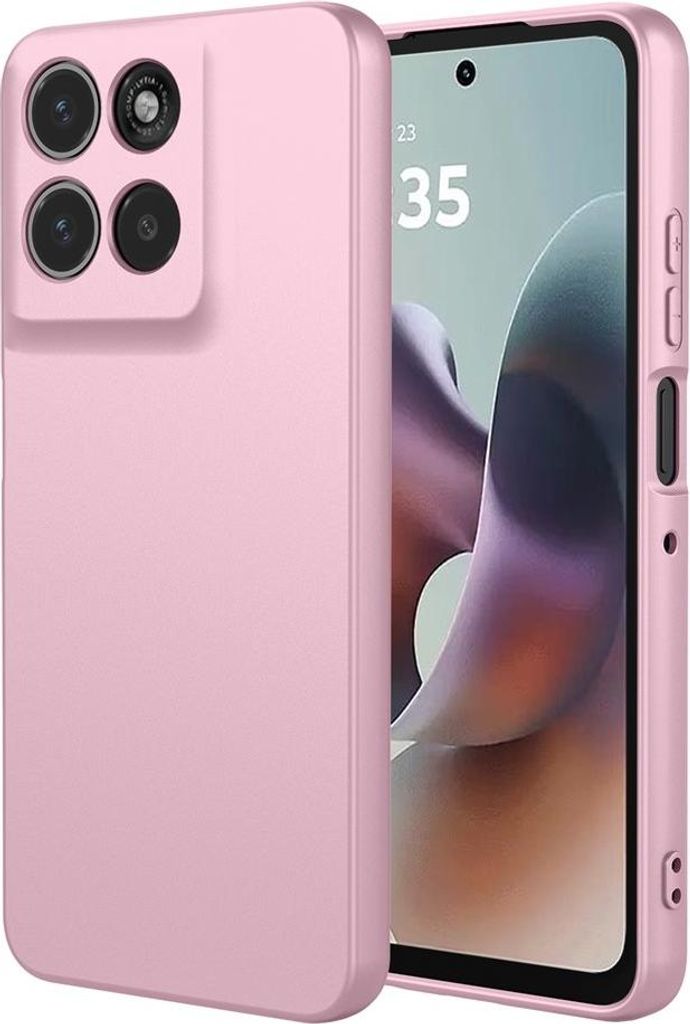 Hülle für Motorola Moto G56 - Phonesta Soft Silk Silikon Back Cover - Rosa