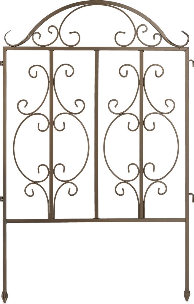 relaxdays Gartenzaun Bronze 3er Set