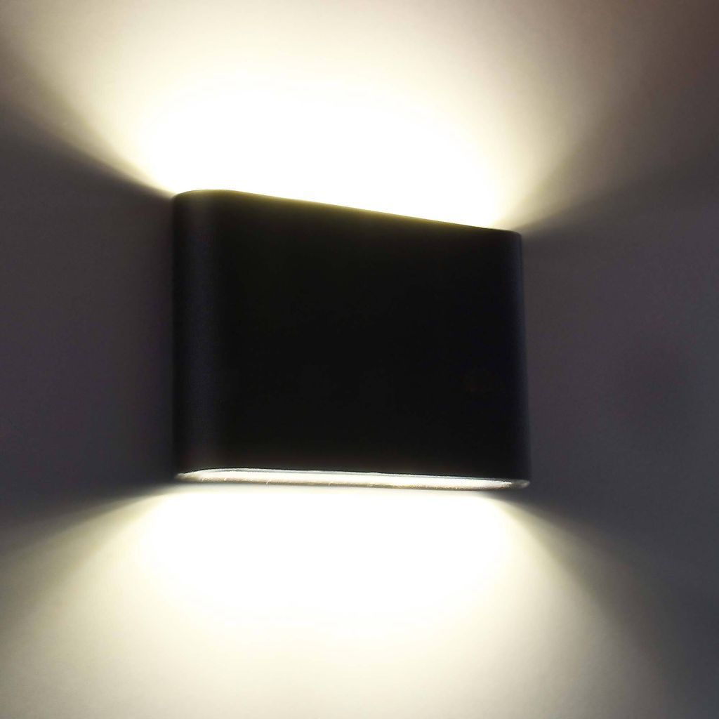 MODERNE LED Außenleuchte Außenwandleuchte IP54 schwarz 12W Produktbild 3