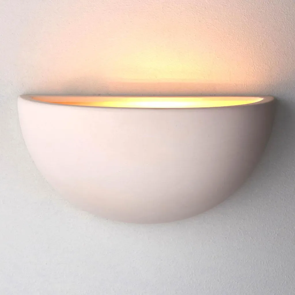 Luminaire Mural en Plâtre Blanc PRIDE pour Éclairage Intérieur E27