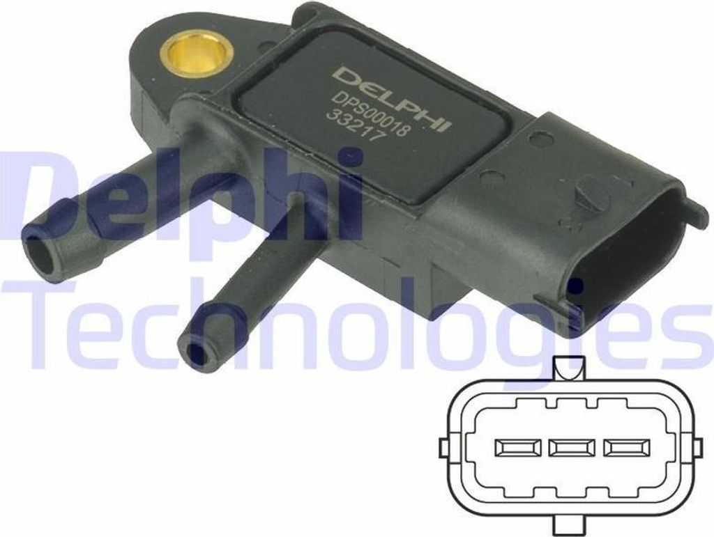 DELPHI DPS00018 Abgasdruck Differenzdrucksensor für OPEL Astra H Caravan (A04) Astra H Schrägheck (A04) Astra H GTC (A04) ASTRA H Kasten (L70)