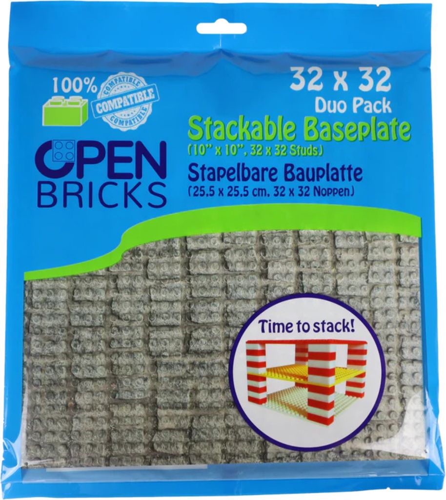 OPEN BRICKS Open Bricks Baseplates 32x32 pavement, 2 Stück Produktbild 