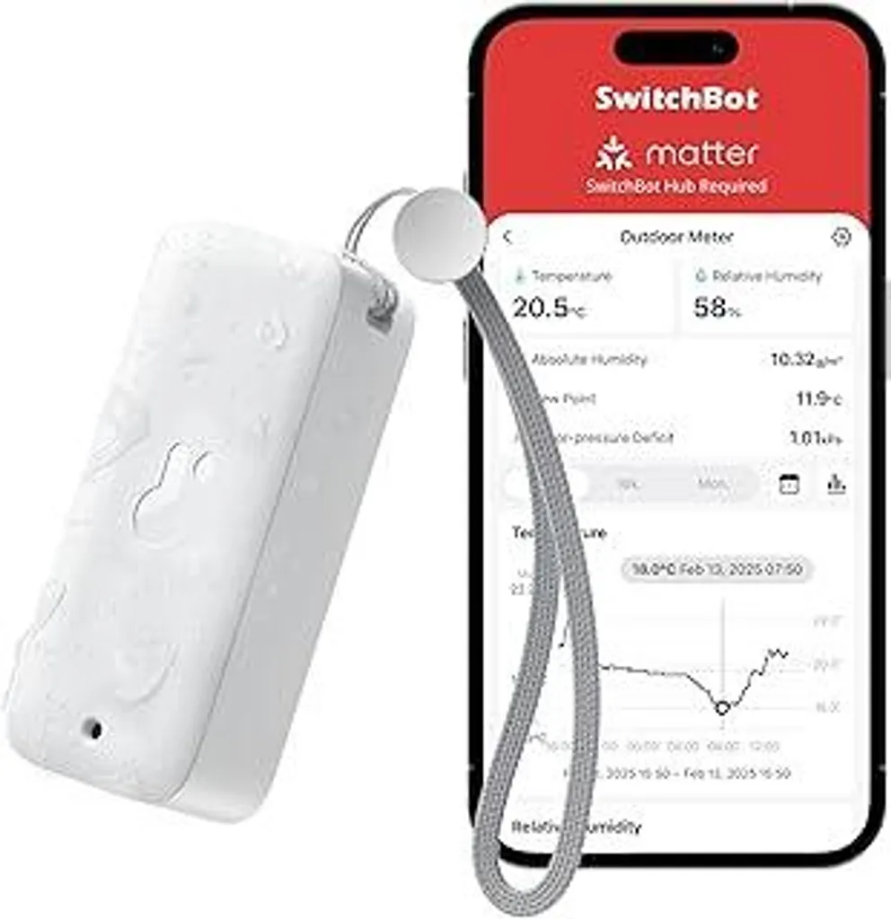 SwitchBot Termometro Igrometro Esterno IP65 | Sensore Svizzero di Precisione