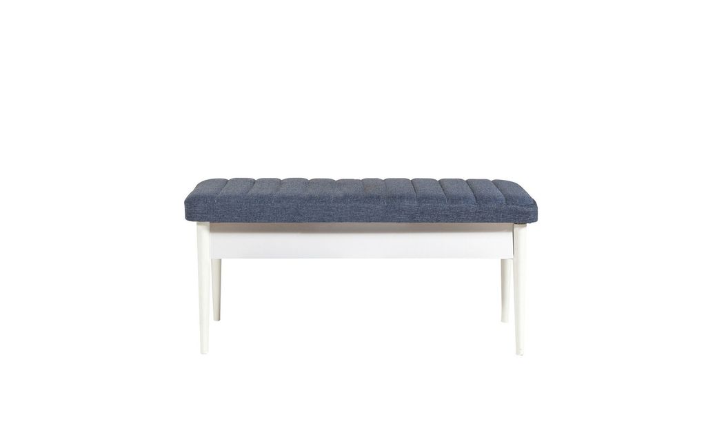 Skye Decor, Vina 1048 - 1 - Dark Blue, White, Bank, Weiß, 100 % MELAMINBESCHICHTETE SPANPLATTEN, 110 x 40 x 48 cm