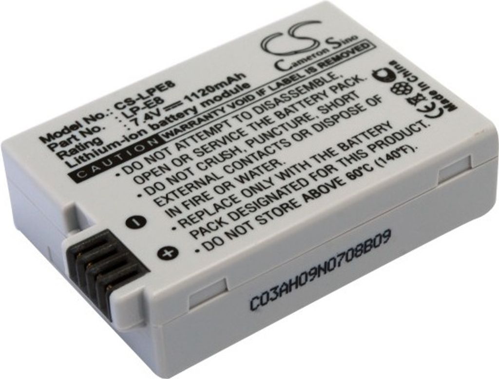 Akku LP-E8 Canon EOS 550D, 600D, 1120 mAh