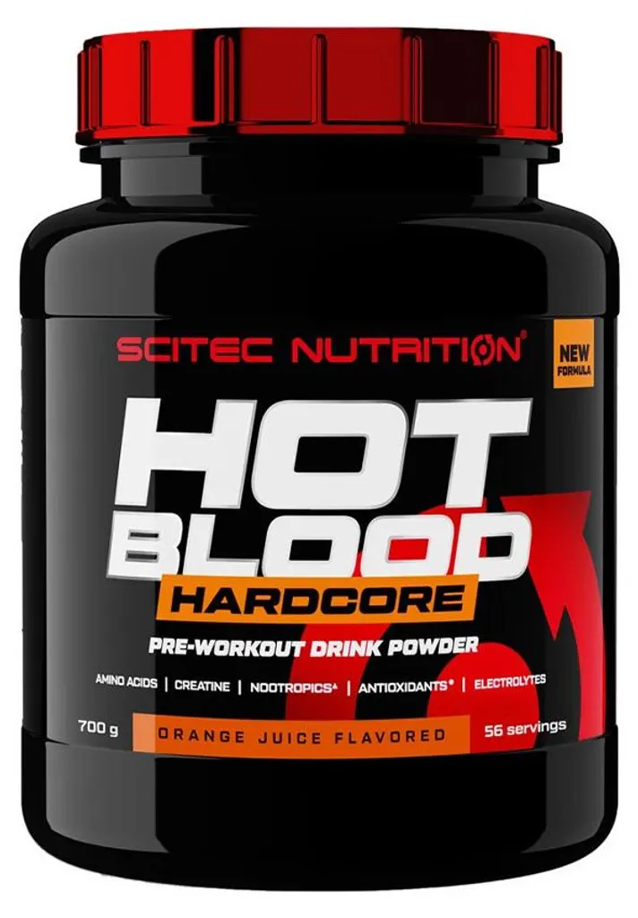 Hot Blood Hardcore Scitec Nutrition - Pre-Workout Booster Orange 700g
