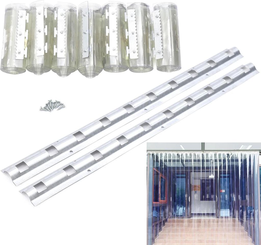 Priehľadná PVC dverová záclona, pásová záclona 1 x 2 m, Obrázok produktu 