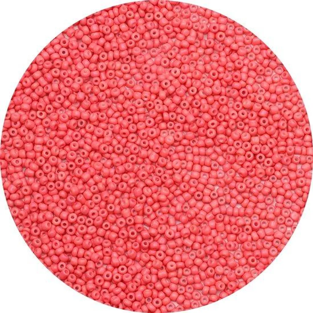 Perles de rocaille en verre rouge 2 mm pour tissage et broderie fine