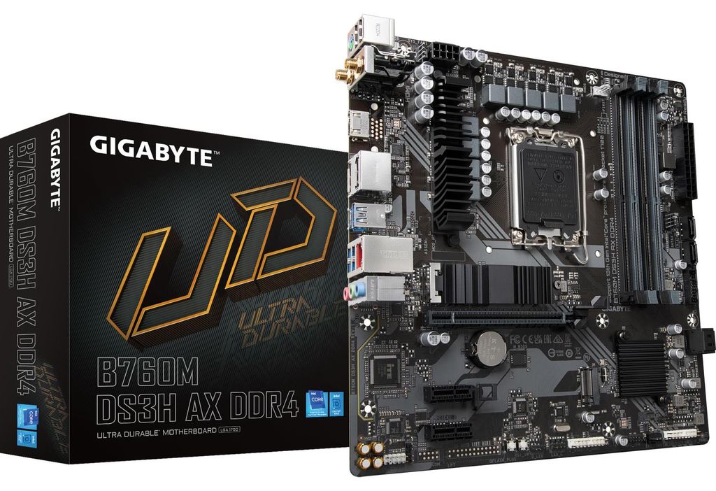 Gigabyte B760M DS3H AX DDR4 Hauptplatine Produktbild 