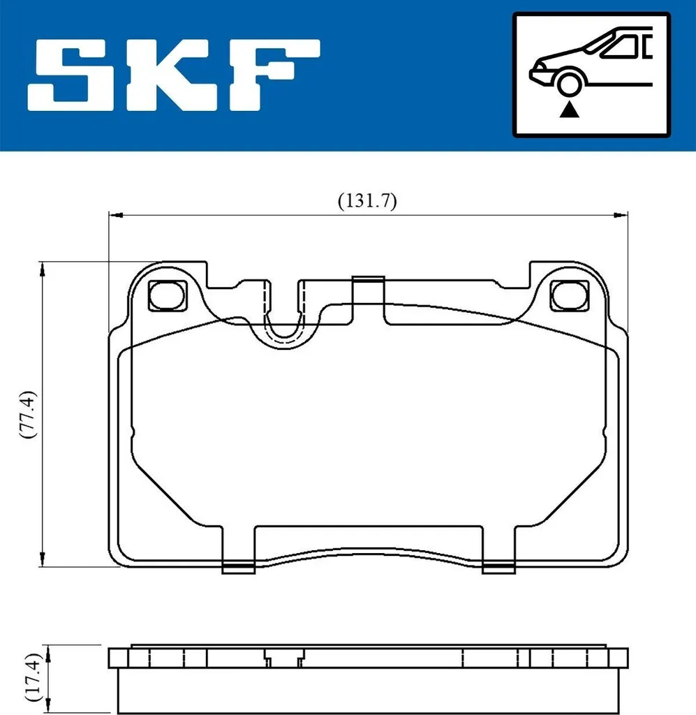 Plaquettes de frein sécurité maximale SKF VKBP 80225 AUDI A6 Avant