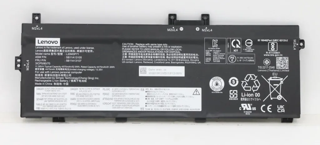 Batterie PC Portable Lenovo 3c 52.8Wh Li-Ion Interne Modèle 5B11A13107