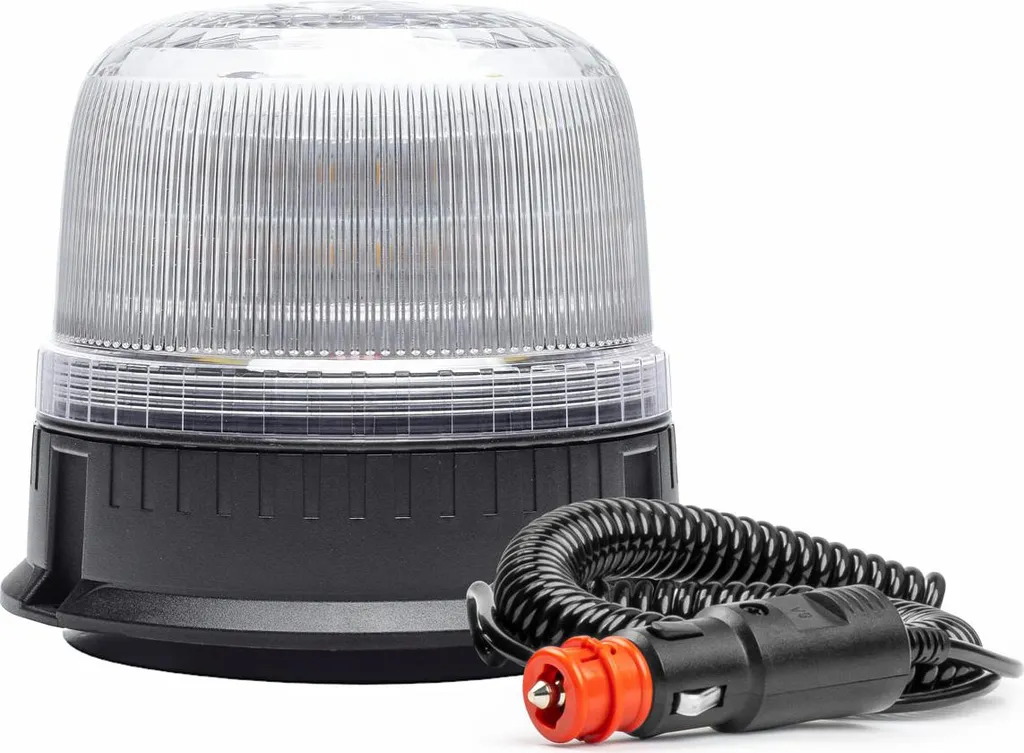 Gyrophare LED Orange AMIO-03340 avec Pied Magnétique pour Véhicules