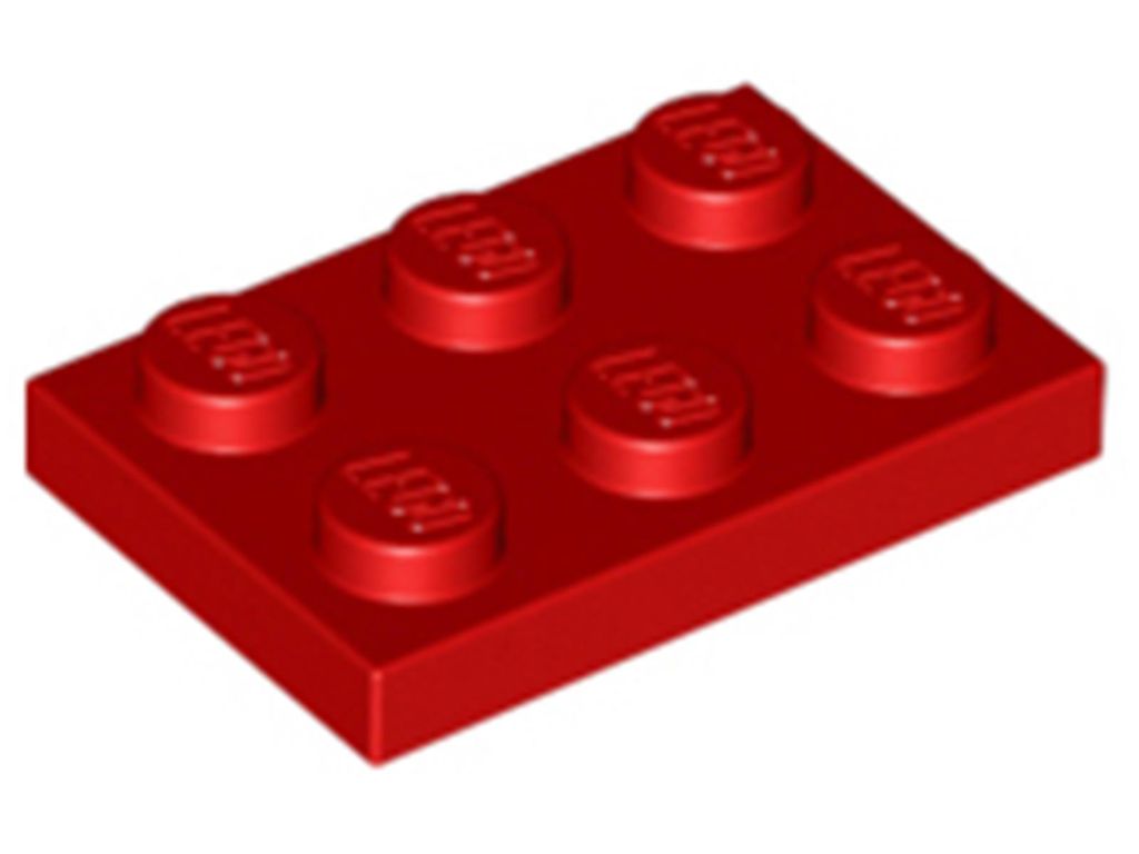 Piastre Lego® 2x3 3021 - 10 pezzi rosso Immagine del prodotto 