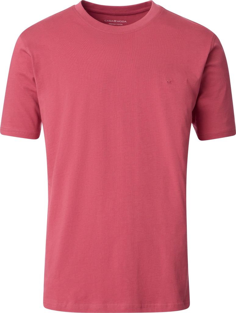 CASAMODA Herren T-Shirt Kurzarm Regular-Fit Rosa XXL